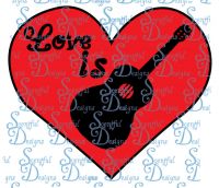 Love is.. Guitar/heart